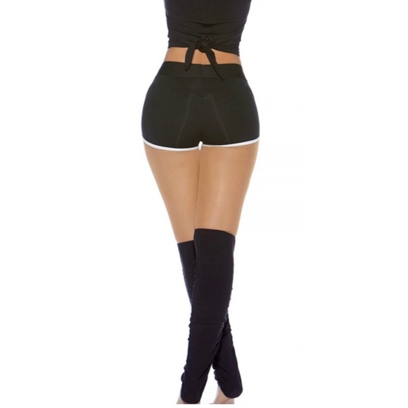 Bombshell 🔥 RARE OG leggings mesh leg warmers thigh high sock gym active blue - Picture 2 of 5